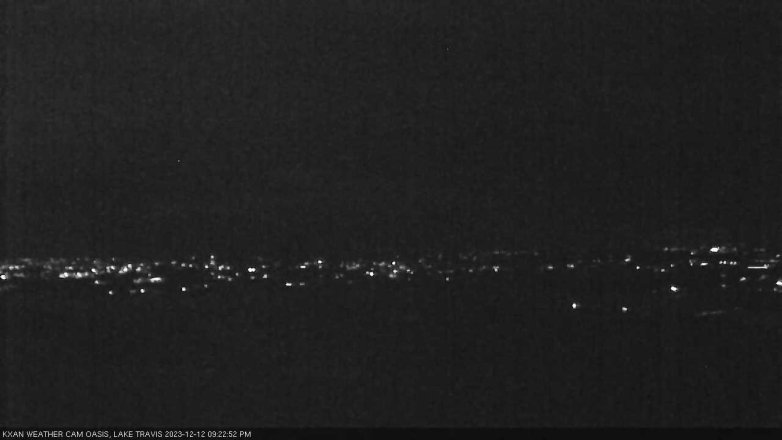 Lake Travis webcam, December 12, 2023 9:25 PM CT