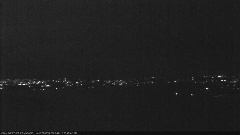 Lake Travis webcam, December 12, 2023 9:45 PM CT