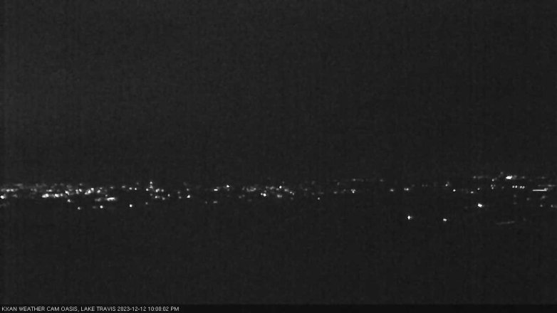 Lake Travis webcam, December 12, 2023 10:00 PM CT
