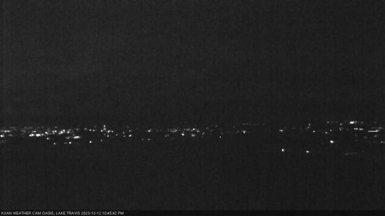 Lake Travis webcam, December 12, 2023 10:45 PM CT