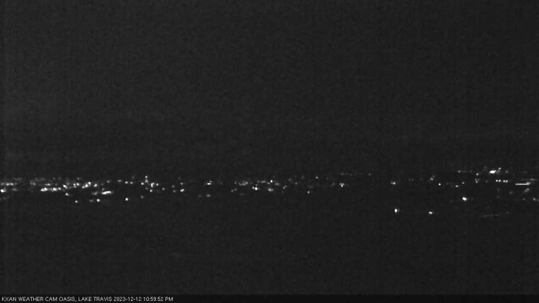 Lake Travis webcam, December 12, 2023 11:00 PM CT