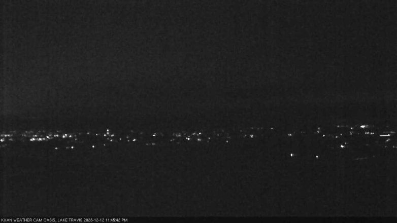 Lake Travis webcam, December 12, 2023 11:45 PM CT