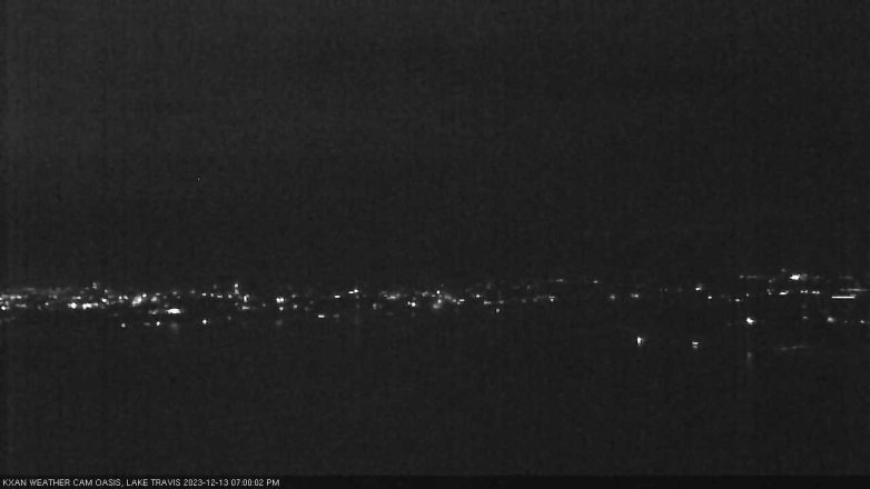 Lake Travis webcam, December 13, 2023 7:00 PM CT