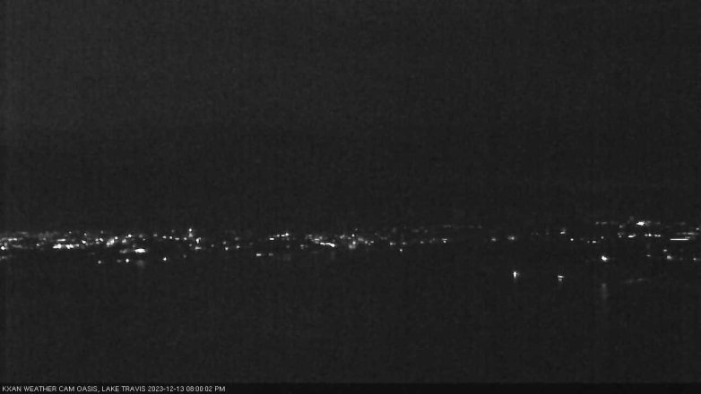Lake Travis webcam, December 13, 2023 8:00 PM CT