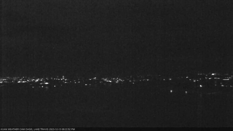 Lake Travis webcam, December 13, 2023 8:25 PM CT