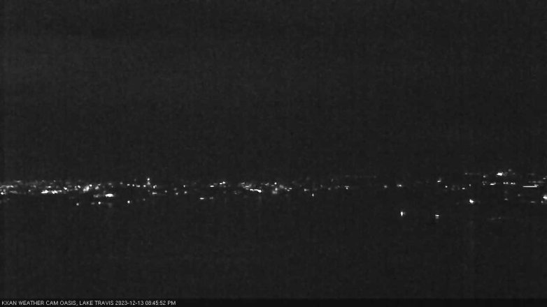 Lake Travis webcam, December 13, 2023 8:45 PM CT