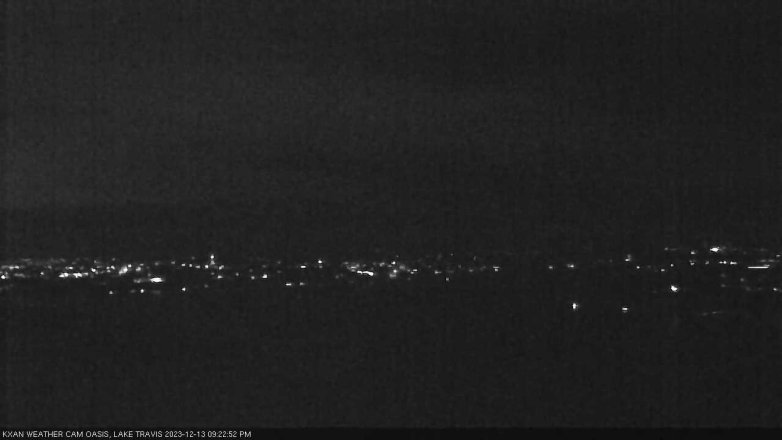Lake Travis webcam, December 13, 2023 9:25 PM CT