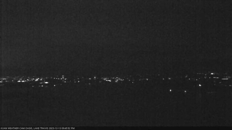 Lake Travis webcam, December 13, 2023 9:45 PM CT