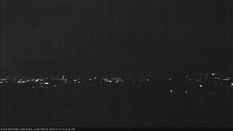 Lake Travis webcam, December 13, 2023 10:25 PM CT