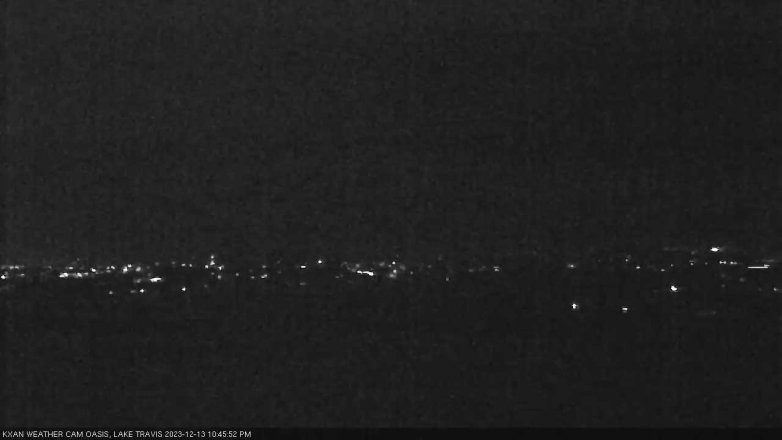 Lake Travis webcam, December 13, 2023 10:45 PM CT