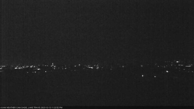 Lake Travis webcam, December 13, 2023 11:25 PM CT