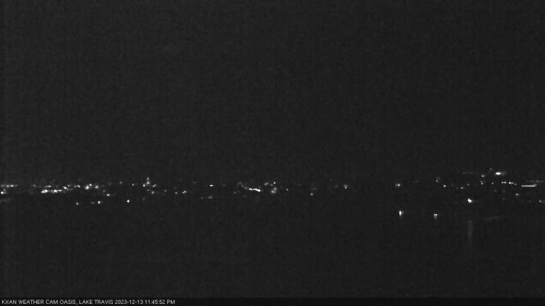 Lake Travis webcam, December 13, 2023 11:45 PM CT