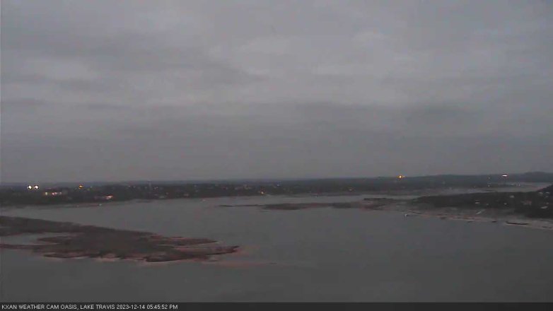 Lake Travis webcam, December 14, 2023 5:45 PM CT