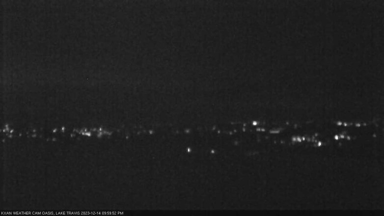 Lake Travis webcam, December 14, 2023 10:00 PM CT