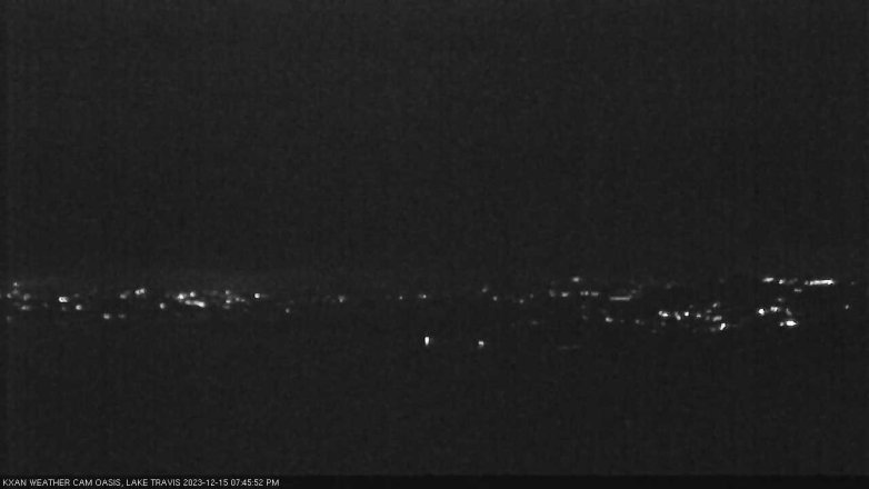 Lake Travis webcam, December 15, 2023 7:45 PM CT