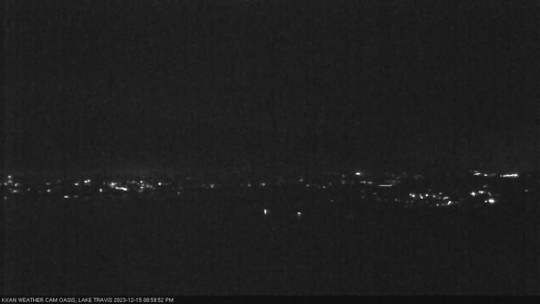 Lake Travis webcam, December 15, 2023 9:00 PM CT