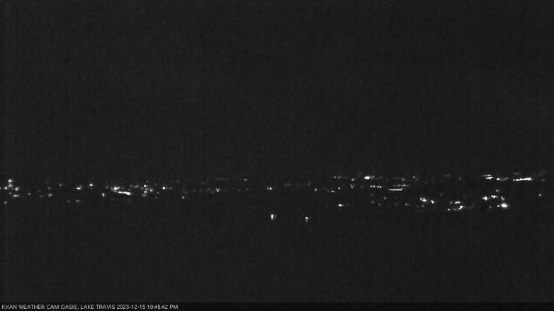 Lake Travis webcam, December 15, 2023 10:45 PM CT