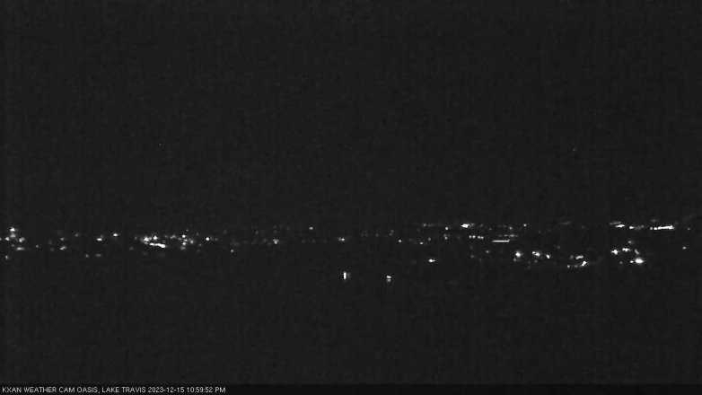 Lake Travis webcam, December 15, 2023 11:00 PM CT