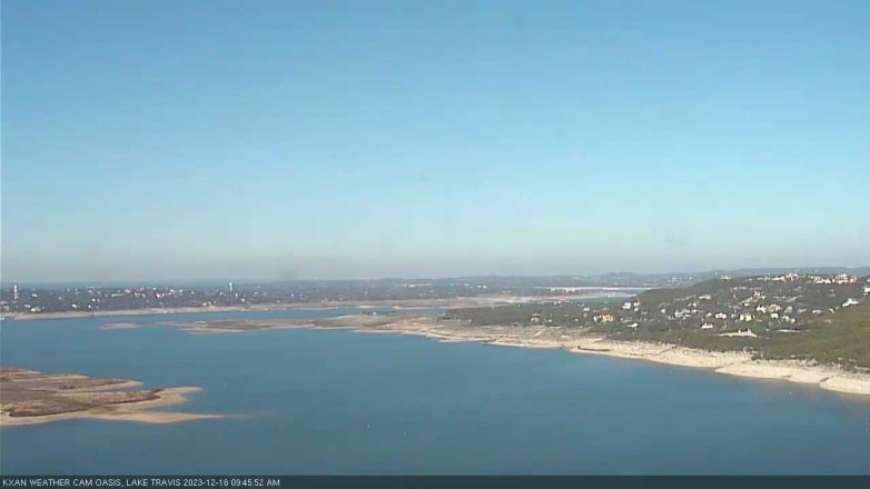 Lake Travis webcam, December 16, 2023 9:45 AM CT