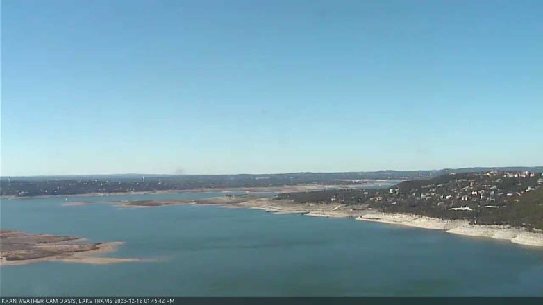 Lake Travis webcam, December 16, 2023 1:45 PM CT