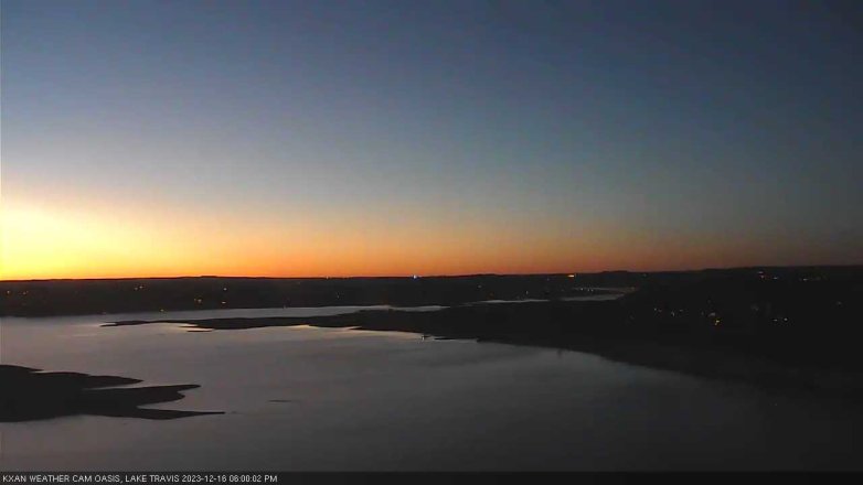 Lake Travis webcam, December 16, 2023 6:00 PM CT
