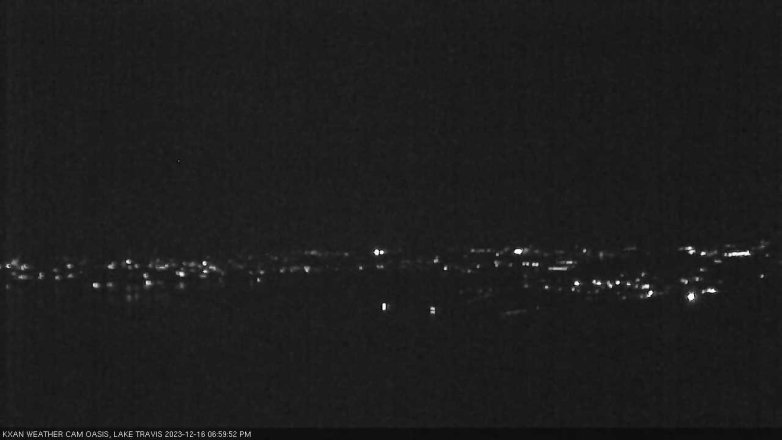 Lake Travis webcam, December 16, 2023 7:00 PM CT