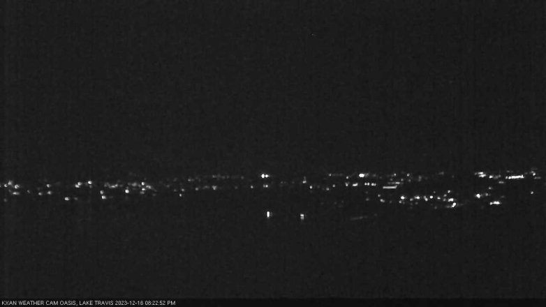 Lake Travis webcam, December 16, 2023 8:25 PM CT