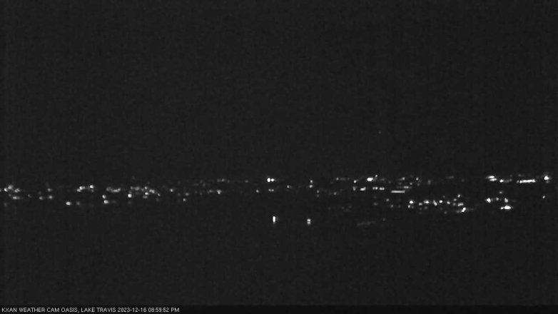 Lake Travis webcam, December 16, 2023 9:00 PM CT