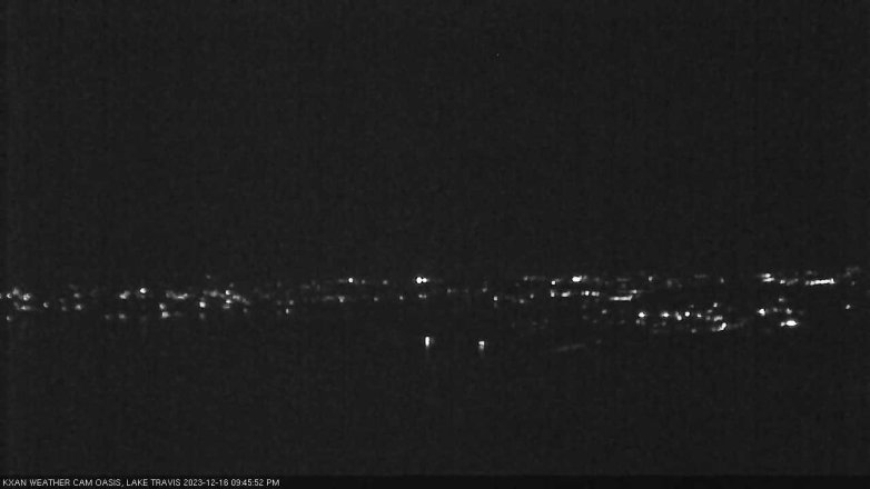 Lake Travis webcam, December 16, 2023 9:45 PM CT