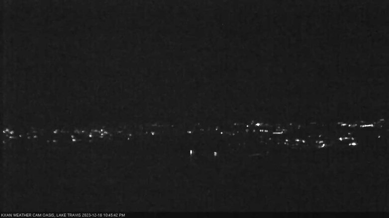 Lake Travis webcam, December 16, 2023 10:45 PM CT