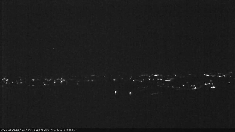 Lake Travis webcam, December 16, 2023 11:25 PM CT