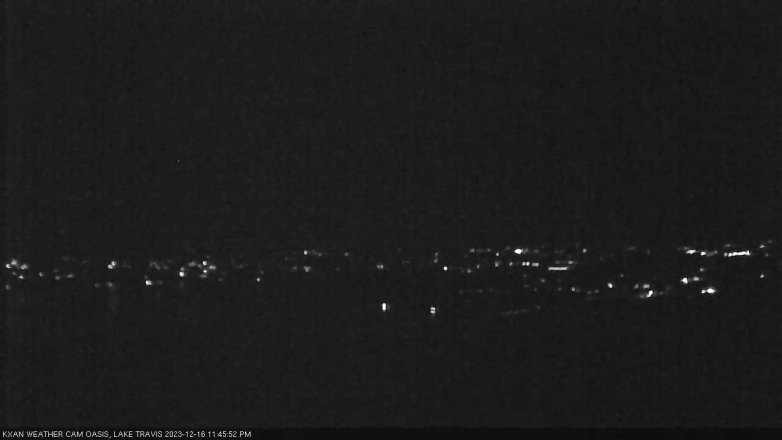 Lake Travis webcam, December 16, 2023 11:45 PM CT