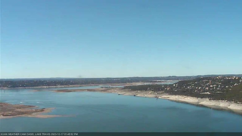 Lake Travis webcam, December 17, 2023 1:45 PM CT