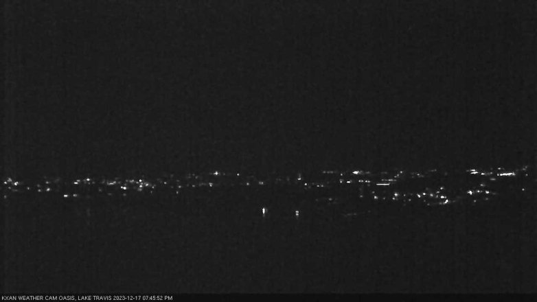 Lake Travis webcam, December 17, 2023 7:45 PM CT