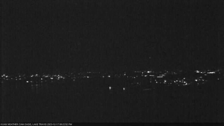 Lake Travis webcam, December 17, 2023 8:25 PM CT