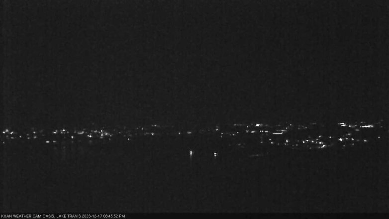 Lake Travis webcam, December 17, 2023 8:45 PM CT