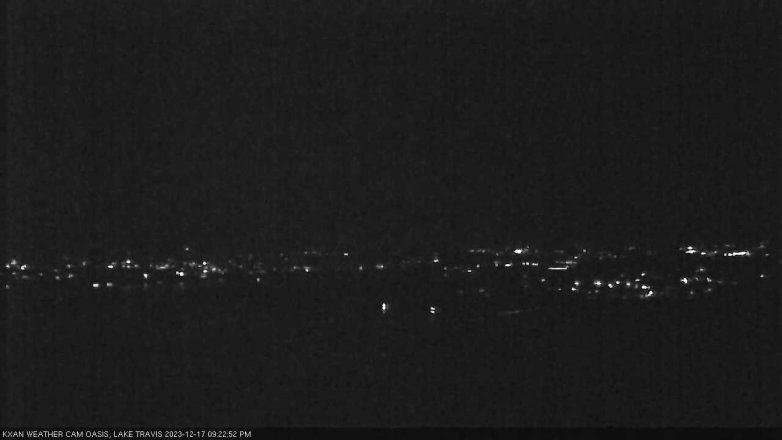 Lake Travis webcam, December 17, 2023 9:25 PM CT
