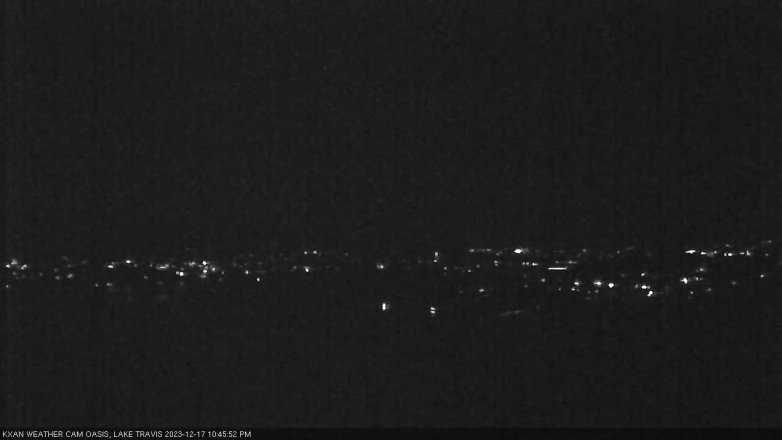 Lake Travis webcam, December 17, 2023 10:45 PM CT