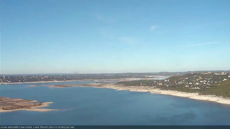 Lake Travis webcam, December 18, 2023 9:25 AM CT