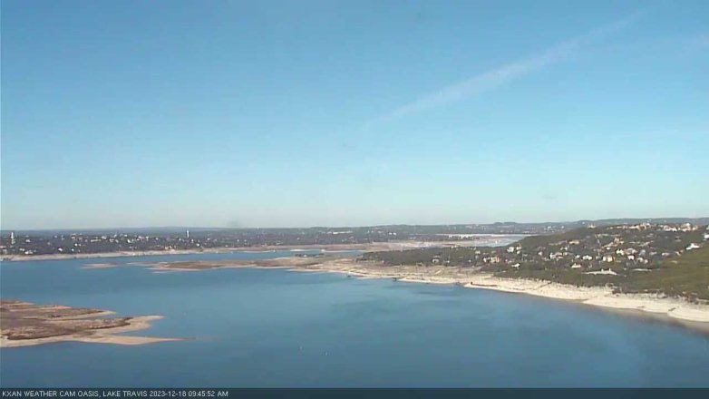 Lake Travis webcam, December 18, 2023 9:45 AM CT