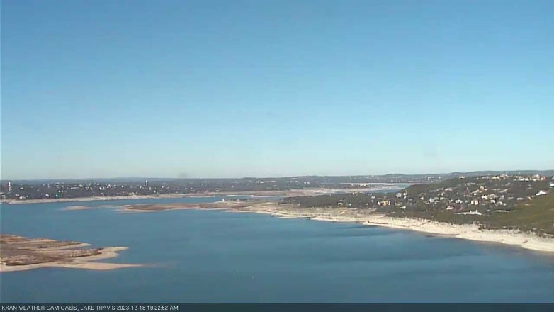 Lake Travis webcam, December 18, 2023 10:25 AM CT