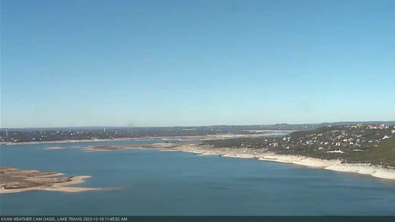 Lake Travis webcam, December 18, 2023 11:45 AM CT