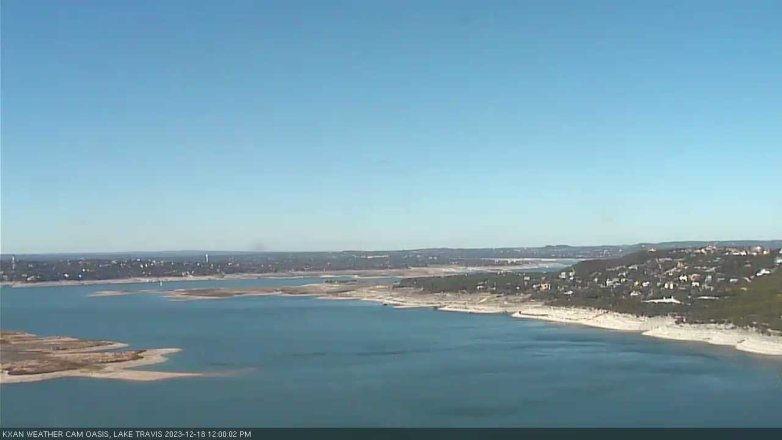 Lake Travis webcam, December 18, 2023 12:00 PM CT