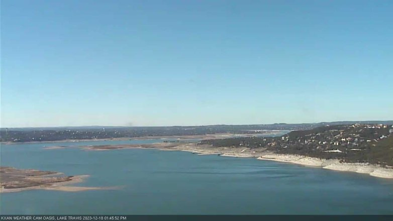 Lake Travis webcam, December 18, 2023 1:45 PM CT