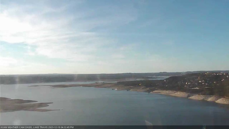 Lake Travis webcam, December 18, 2023 4:25 PM CT