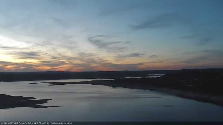 Lake Travis webcam, December 18, 2023 5:45 PM CT