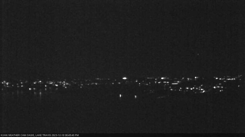 Lake Travis webcam, December 18, 2023 6:45 PM CT