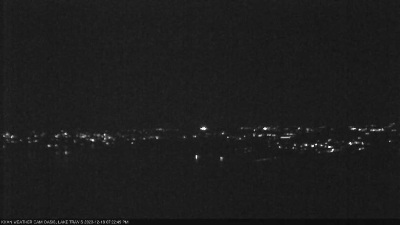 Lake Travis webcam, December 18, 2023 7:25 PM CT