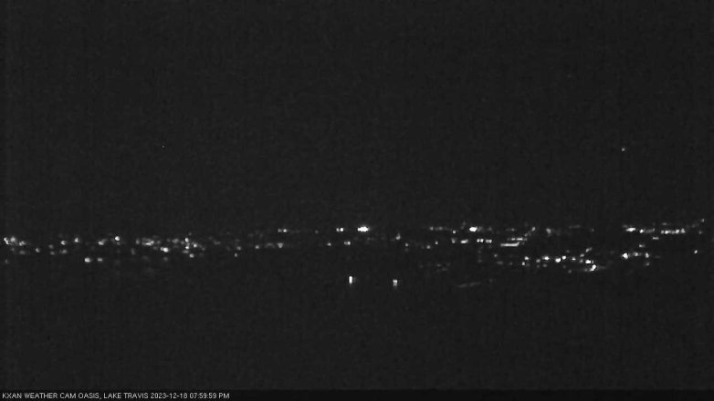 Lake Travis webcam, December 18, 2023 8:00 PM CT