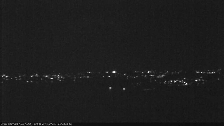 Lake Travis webcam, December 18, 2023 8:45 PM CT